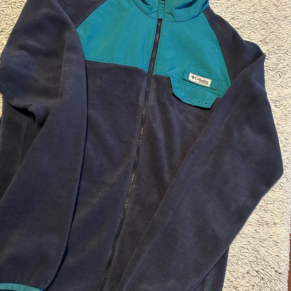 Columbia PFG fleece men’s jacket size medium Navy blue